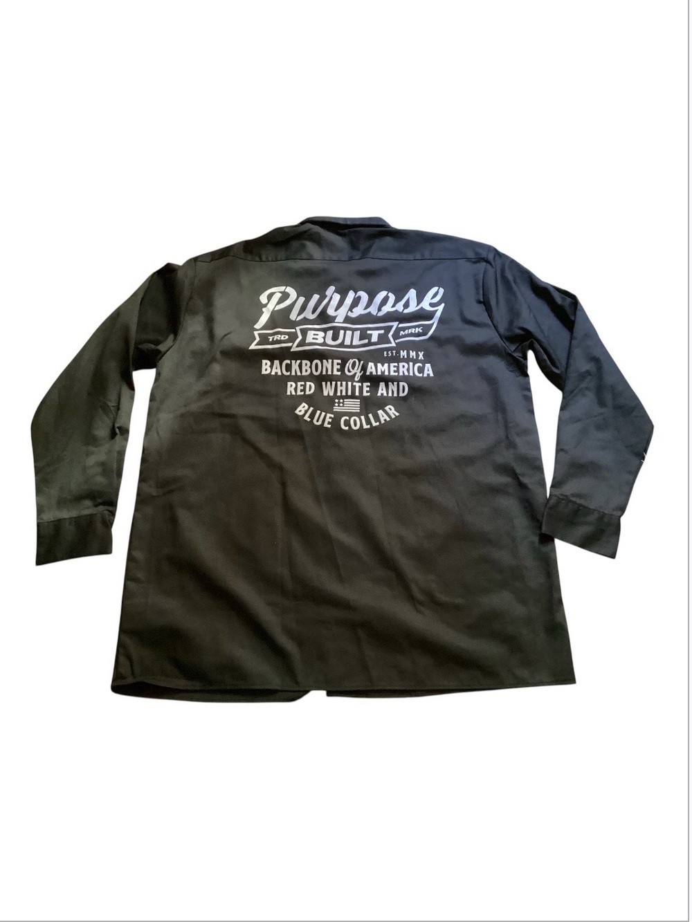 Dickies Purpose Built Graphic Black Button Up Work Shirt